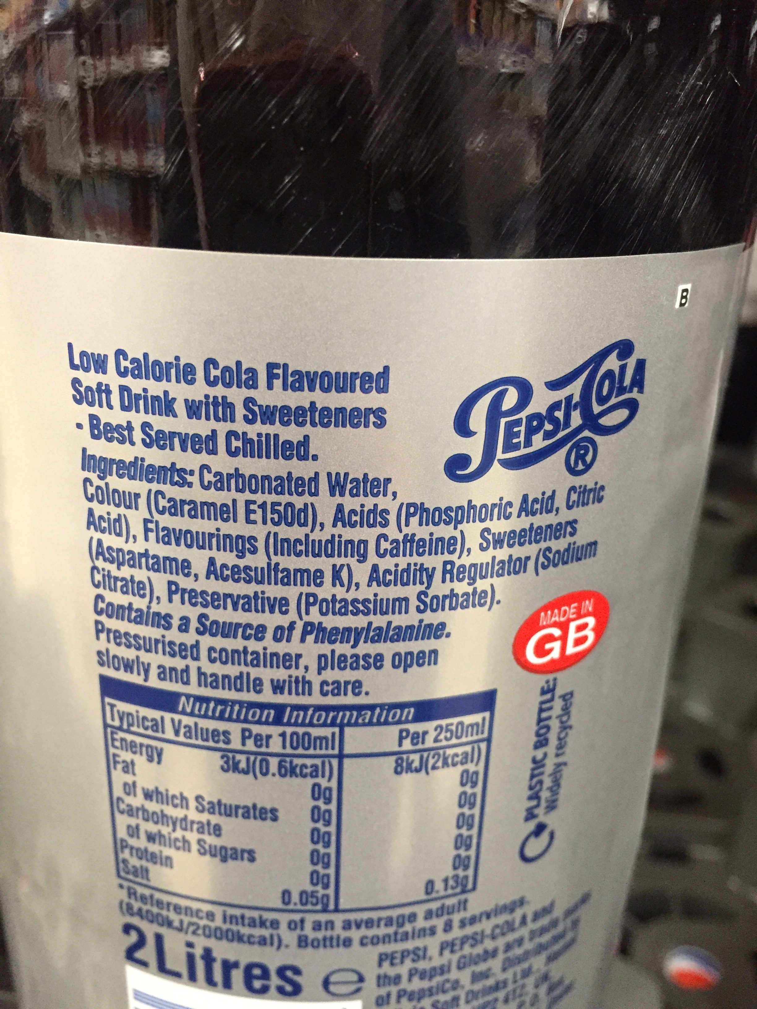 Diet Pepsi Nutritional Overview