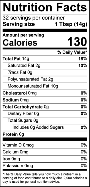 Avocado Oil Nutrition Facts