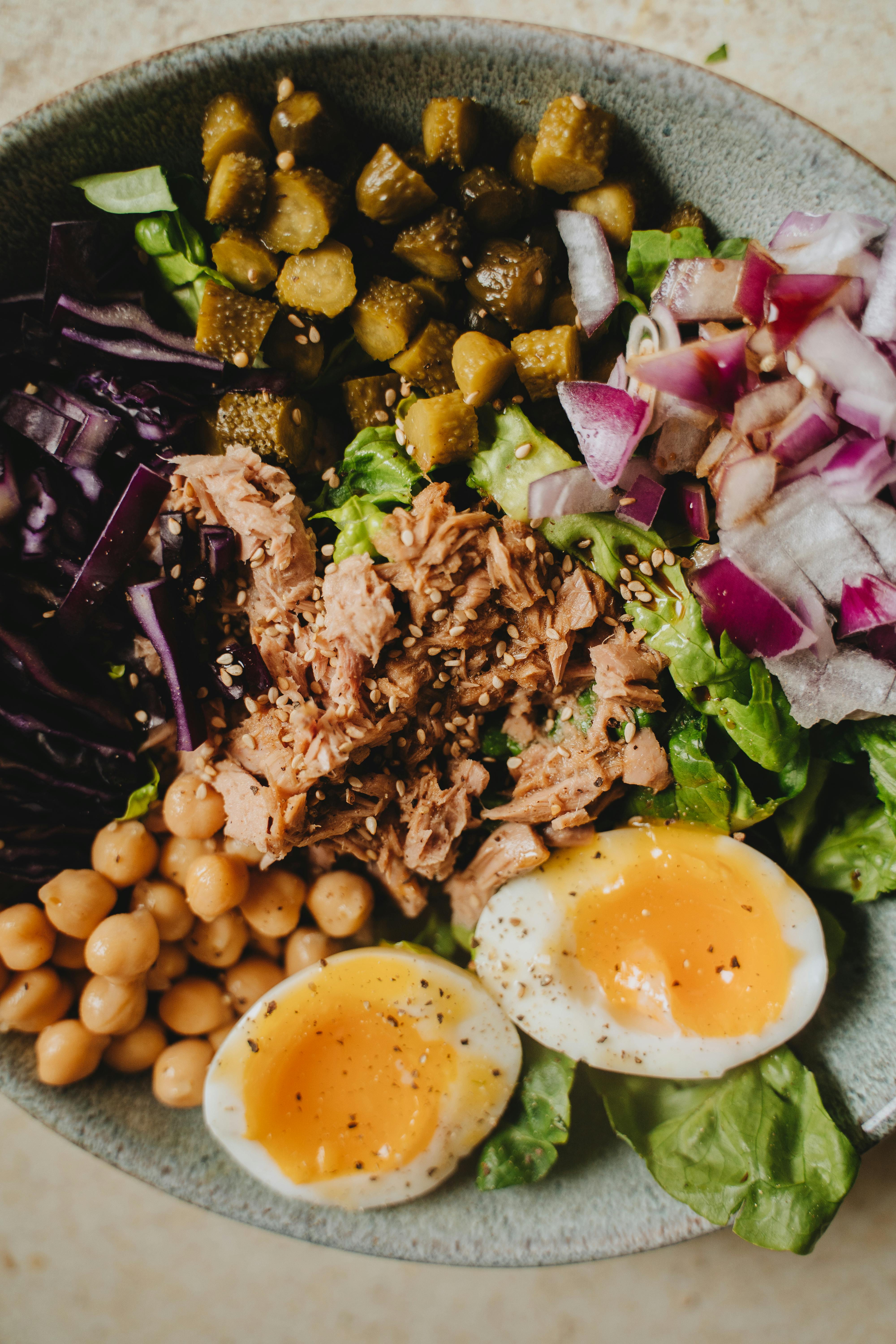 High-Fiber Lunch with Fish Eggs